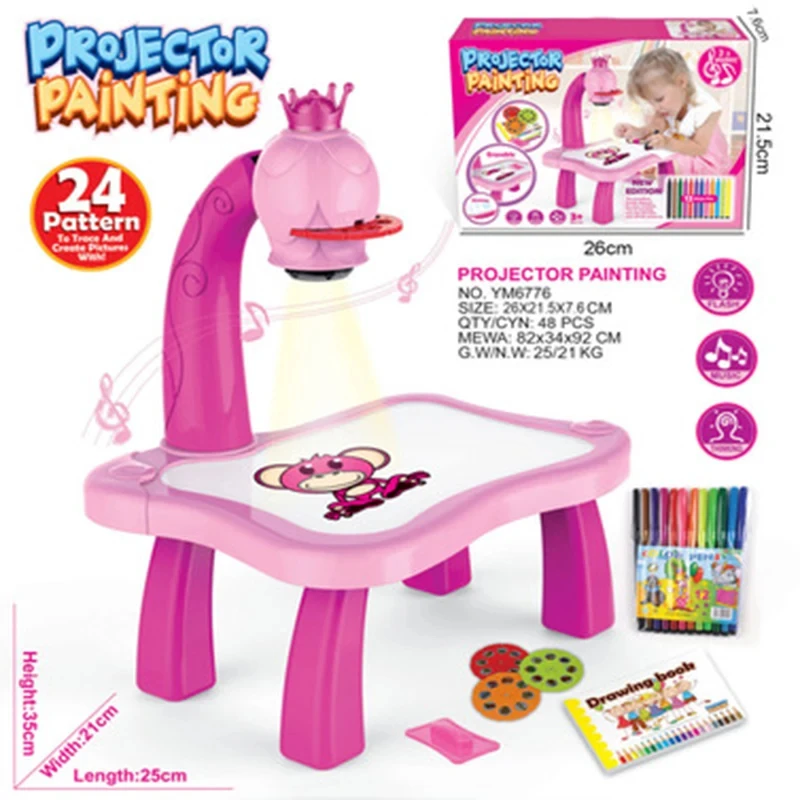 어린이 LED 프로젝터 아트 드로잉 테이블 드로잉 보드 - Drawing Projector Kids 리뷰 및 가격