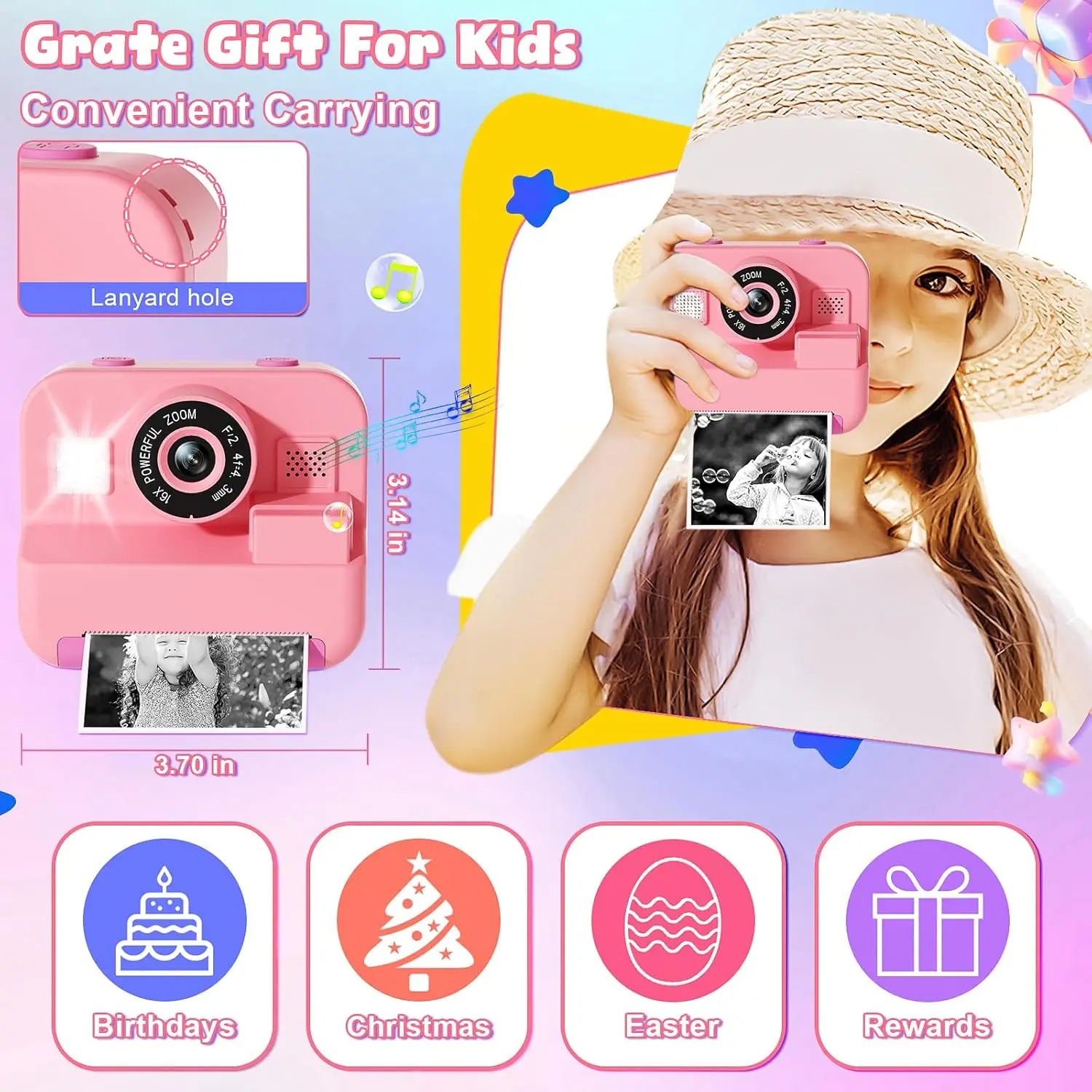 NewInstant 인쇄 카메라 32G 카드 열 사진  - Kids Physical Education Videos 리뷰 및 가격